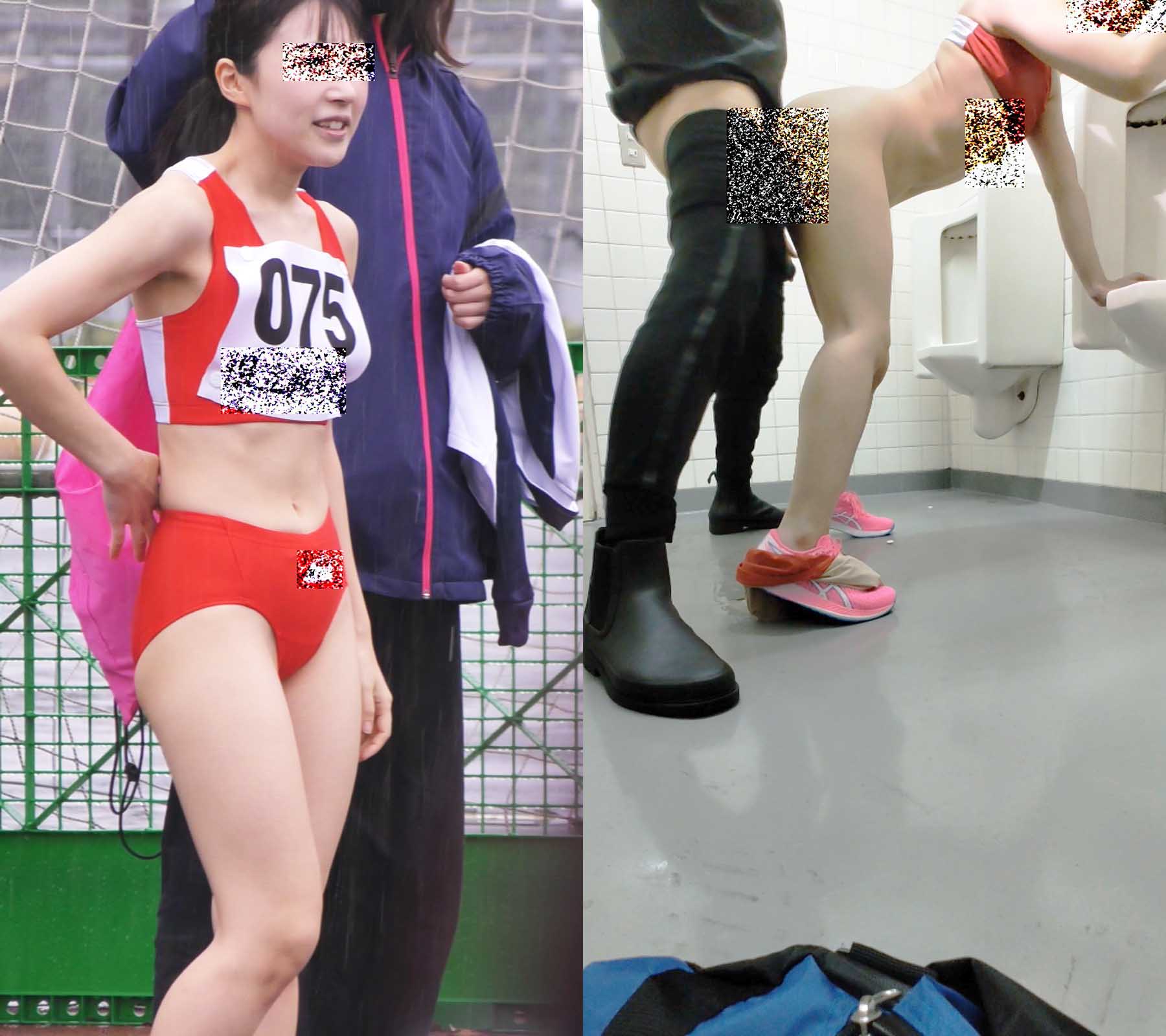 陸上女子チカン①　2022年関東地区予選出場＜競技場男子トイレで過激チカン＞※特典映像有