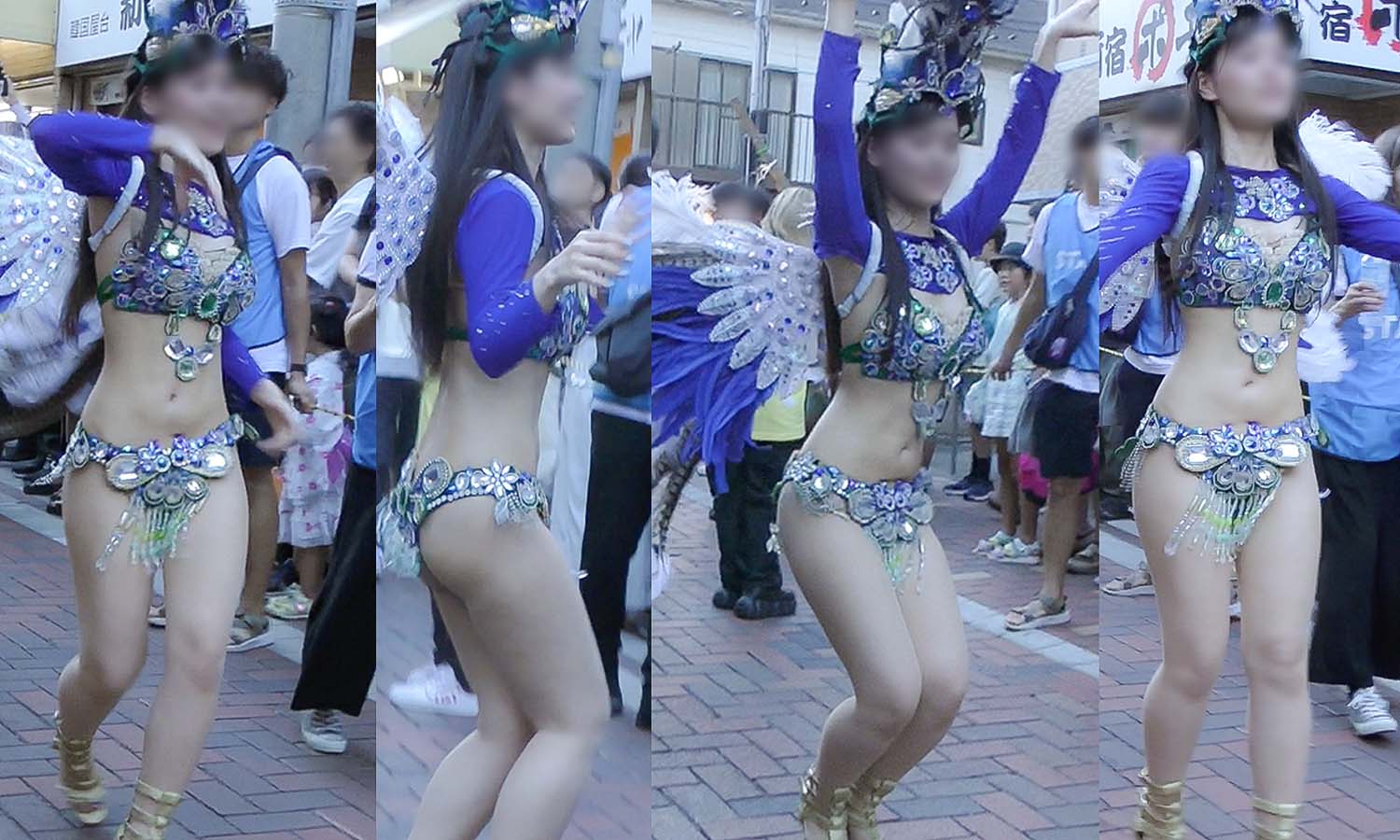 【フェチ動画】4年ぶりに降臨したコバルトの女神！アイドル並みに可愛い元女子大生サンバダンサー（音声なし）