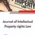 Journal of Intellectual Property rights Law Cover
