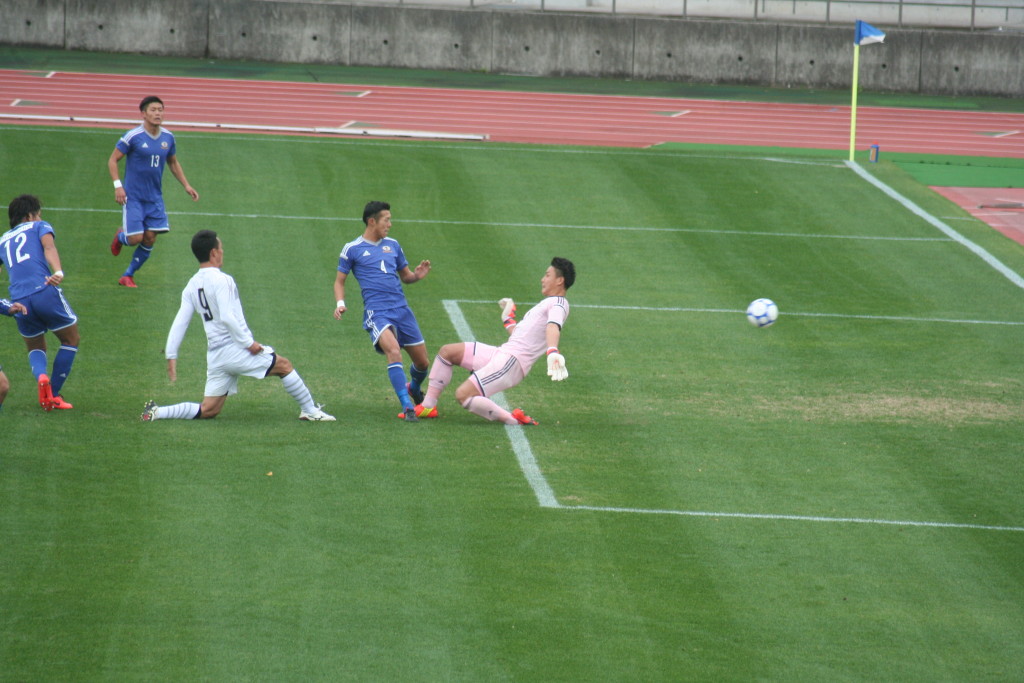 佐野翼選手のゴールで順天堂が追い付く