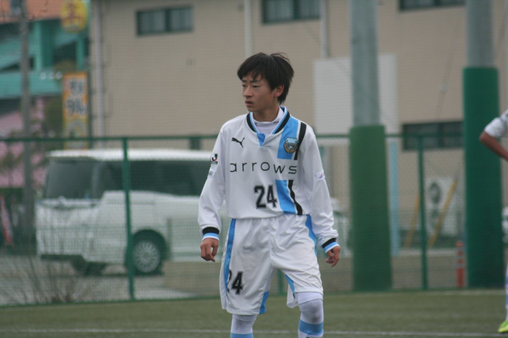 練習試合に出場した上野暁選手。背番号は24