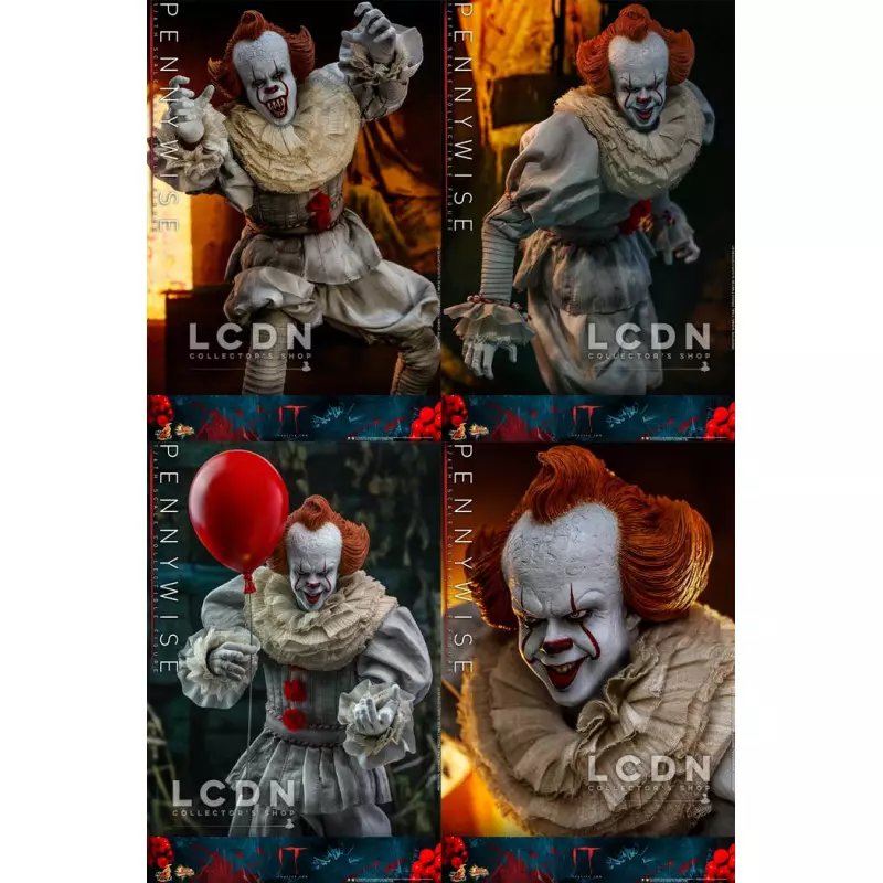 Hot Toys MMS555 Ça IT Chapitre 2 Pennywise Bill Skarsgard 1 6 Collectible Figurine 33cm Neuf