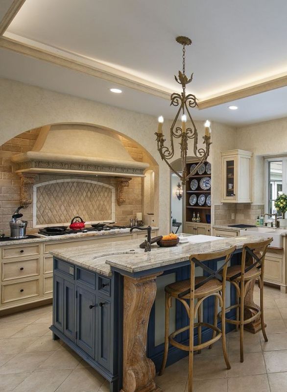 kitchen with bar seating