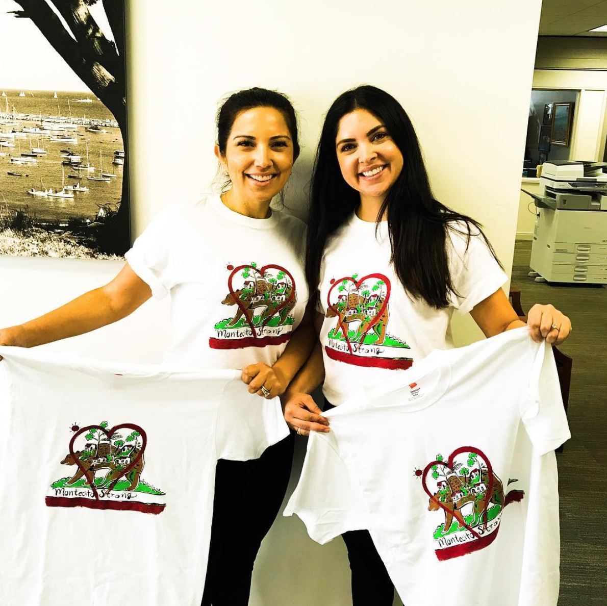 women showcasing "Montecito Strong" tshirts