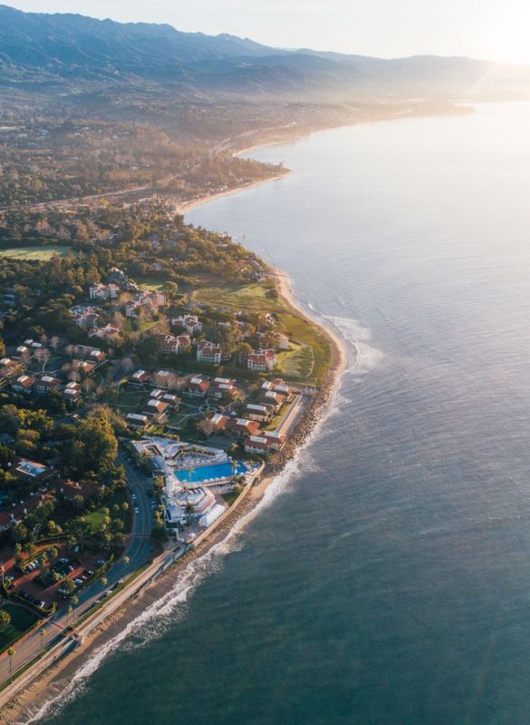 aerial view of Santa Barbara coast
