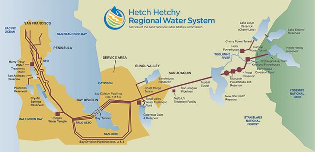 SFPUC Water System Map