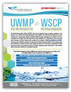 Cover image of the MPWD 2021 UWMP explainer brochure. 