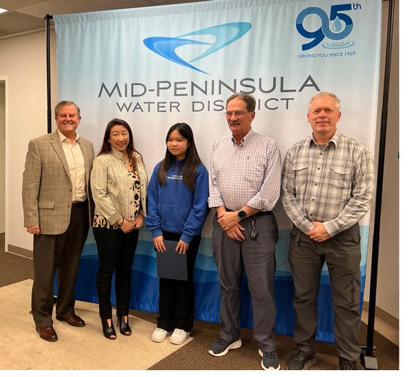 MPWD Board of Directors award local student winners from their annual Water Poster contest.