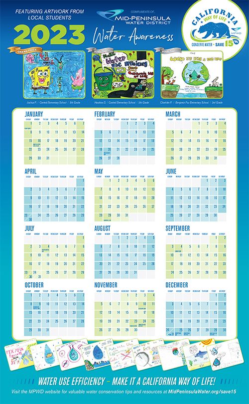 Image of the 2023 Water Awareness Calendar