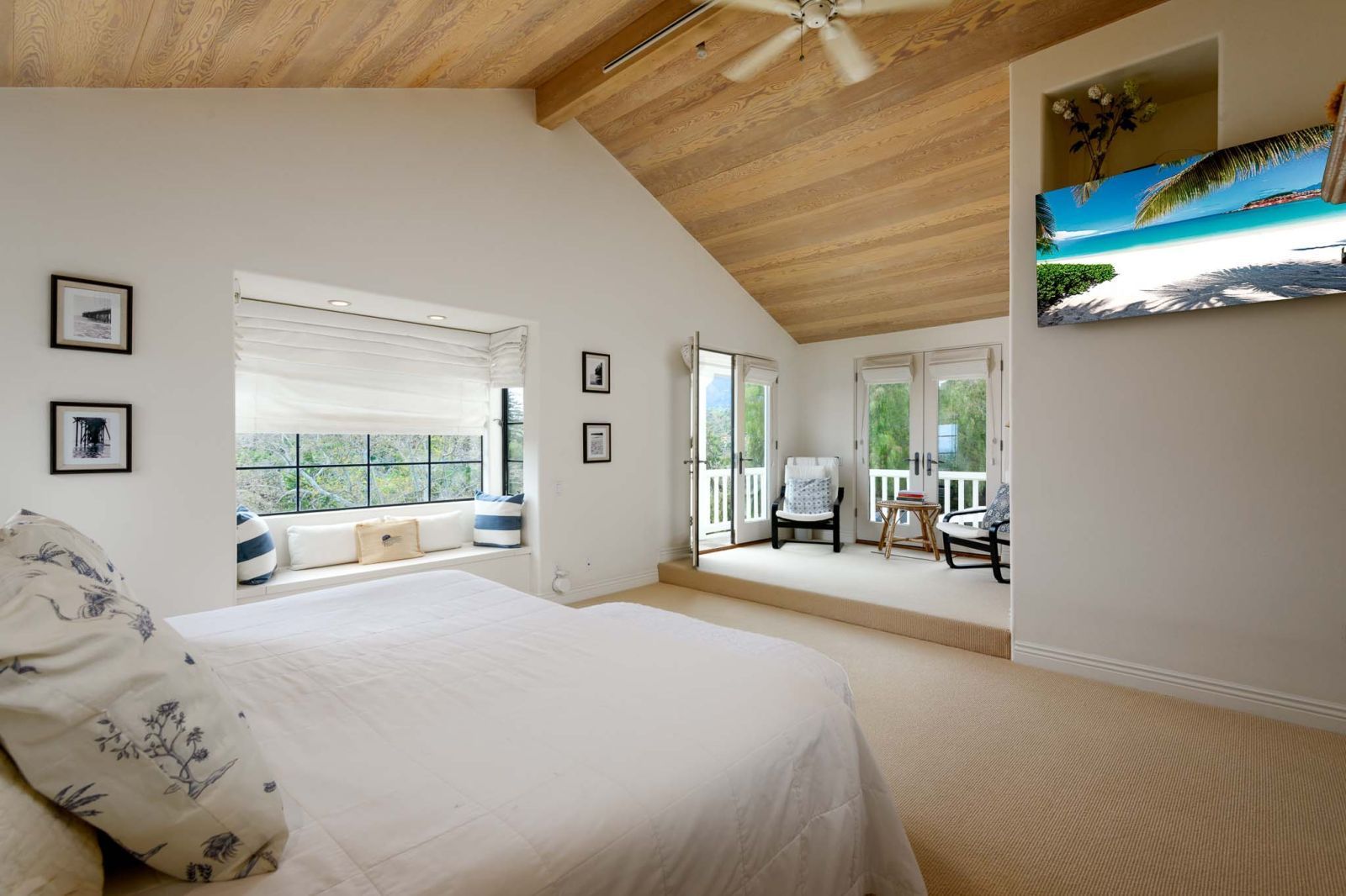 A luxury bedroom of a home for lease in Santa BarbARA.