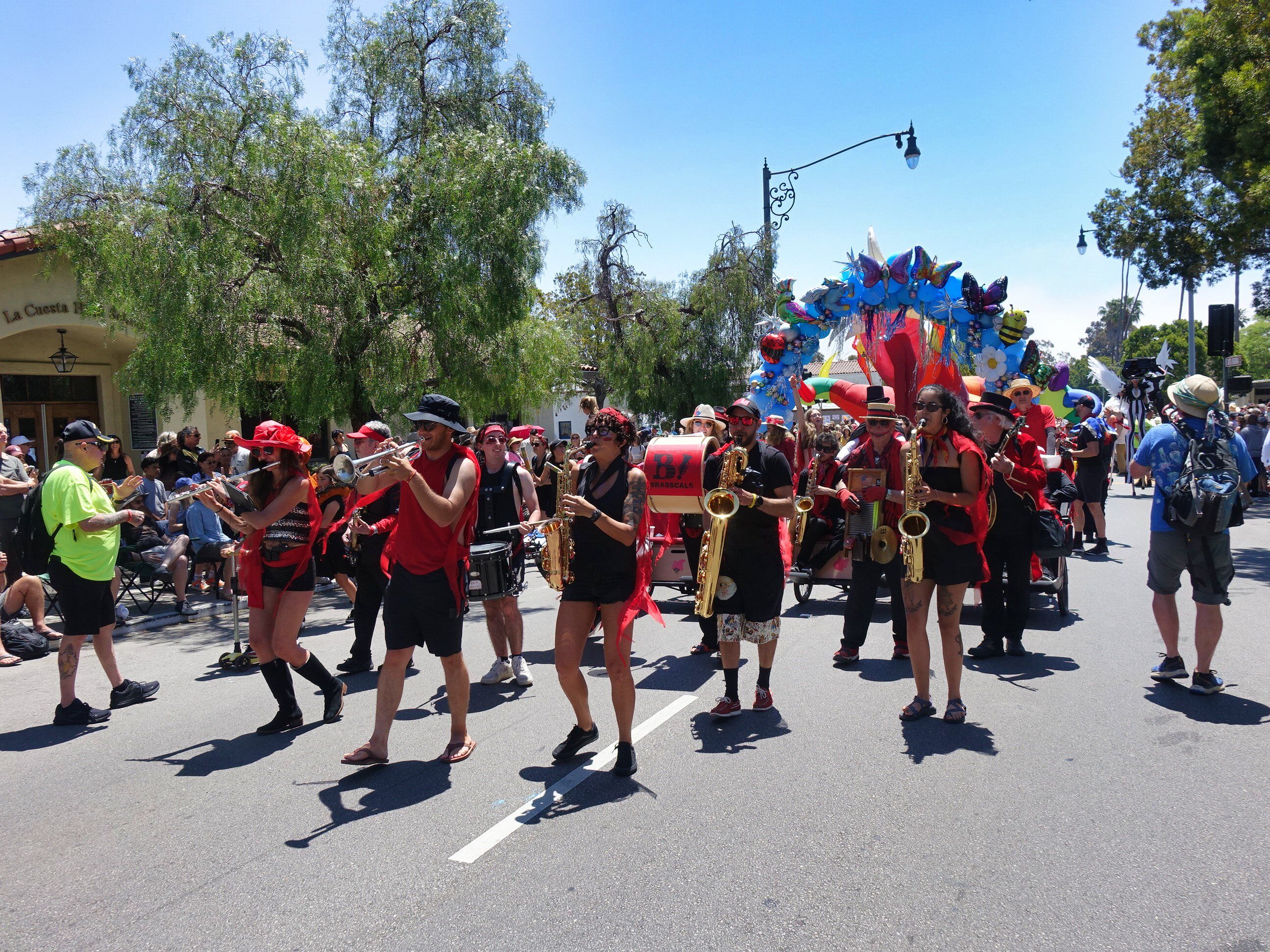 A rag-tag band making its way down the parade route for the annual SB Summer Solstice Parade.