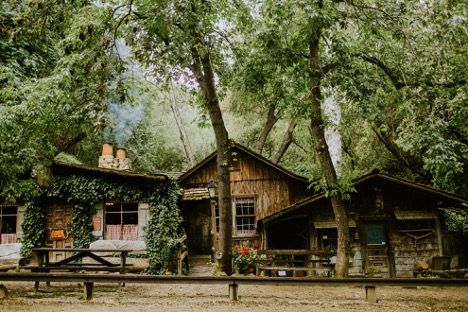 The outside of Cold Springs Tavern, a restaurant that's a former stagecoach stop on San Marcos Pass near Santa Barbara
