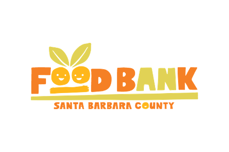 Logo in yellow and orange of Food Bank Santa Barbara County