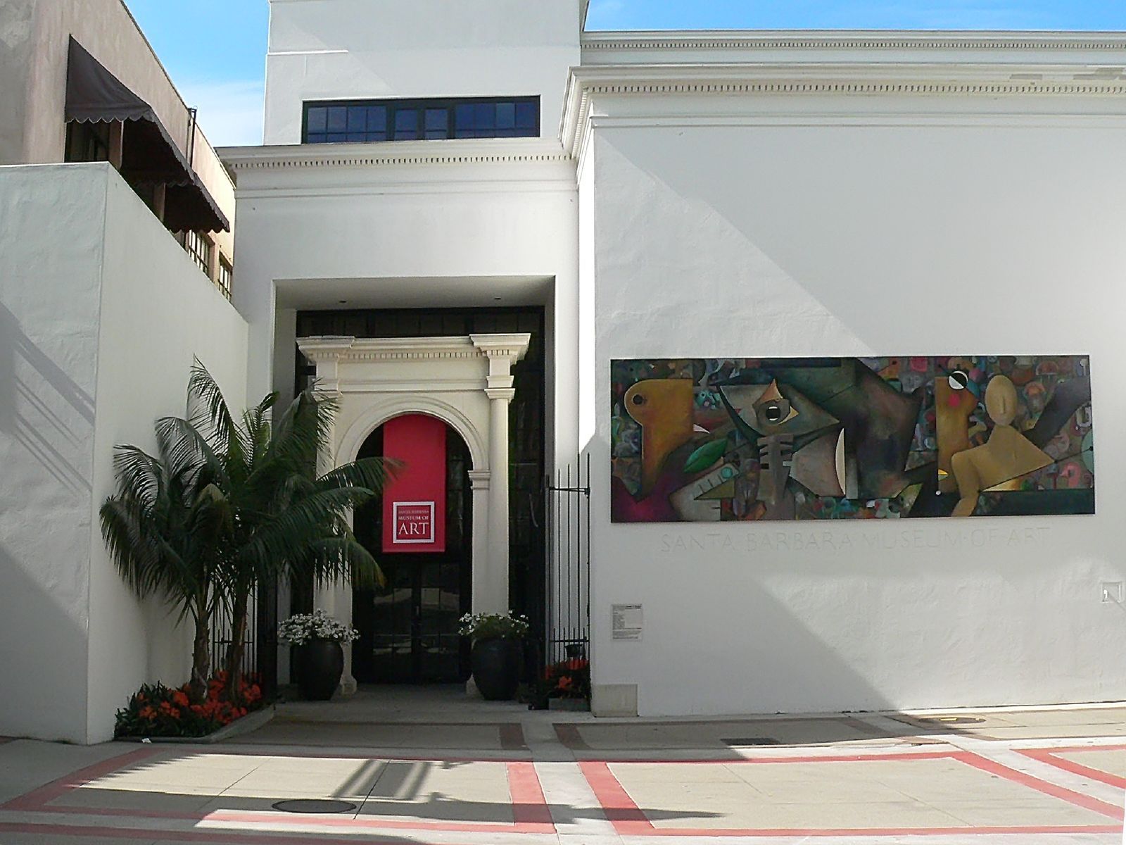 The door to the Santa Barbara Museum of Art