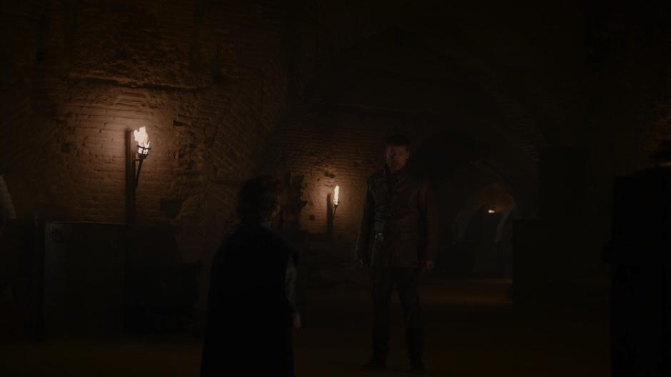 Jaime tells Tyrion his feeling about Tyrion's murder of their father.