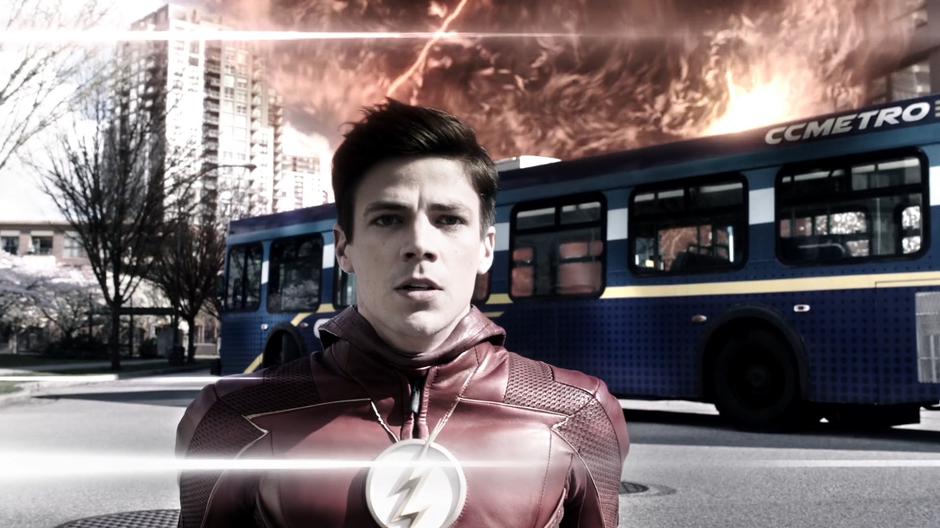 Barry wakes up inside of DeVoe's mind next to the bus where the metas were created.