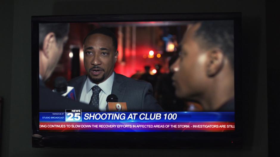 Henderson talks to the news about the shooting and attack.