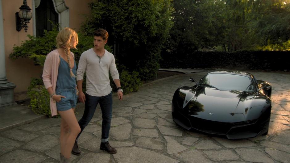 Karolina walks Chase back out to his car after showing him her strange new abilities.