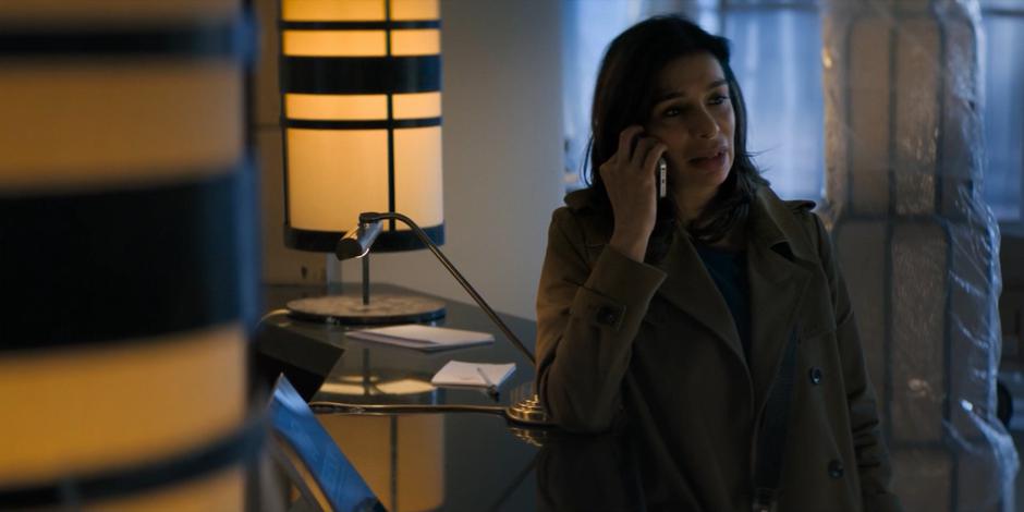 Najia Khan calls Yasmin from the lobby asking to be picked up after being fired.