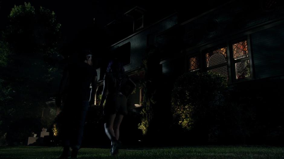 Chase and Gert walk up to the house in the middle of the night.