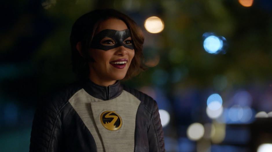 Nora smiles when she realizes what Iris did to save Barry.