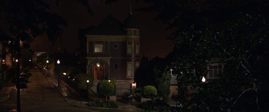 Establishing shot of the Pym house at night.