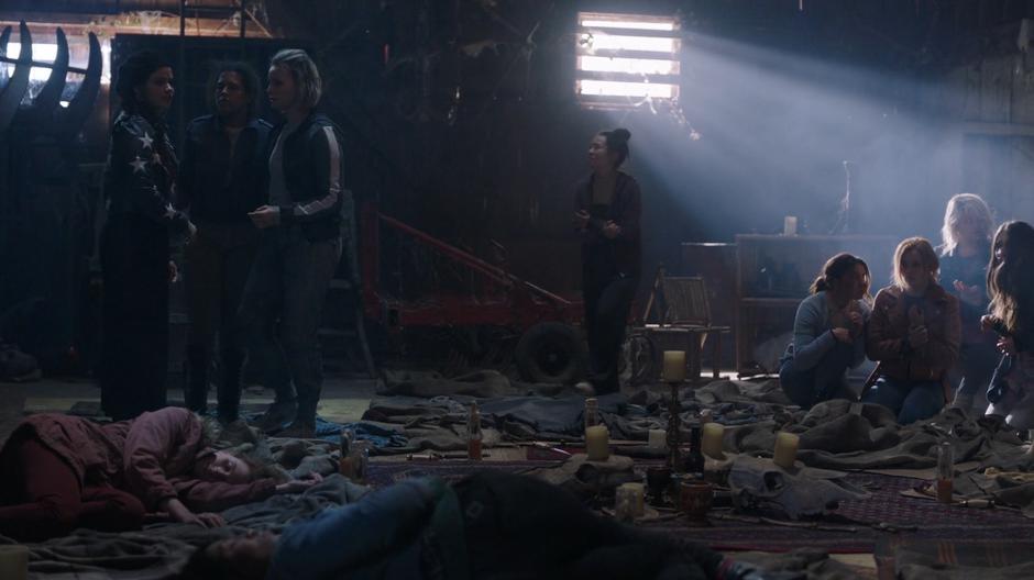 Maggie and the cult members come back to their senses after Viralis is killed.