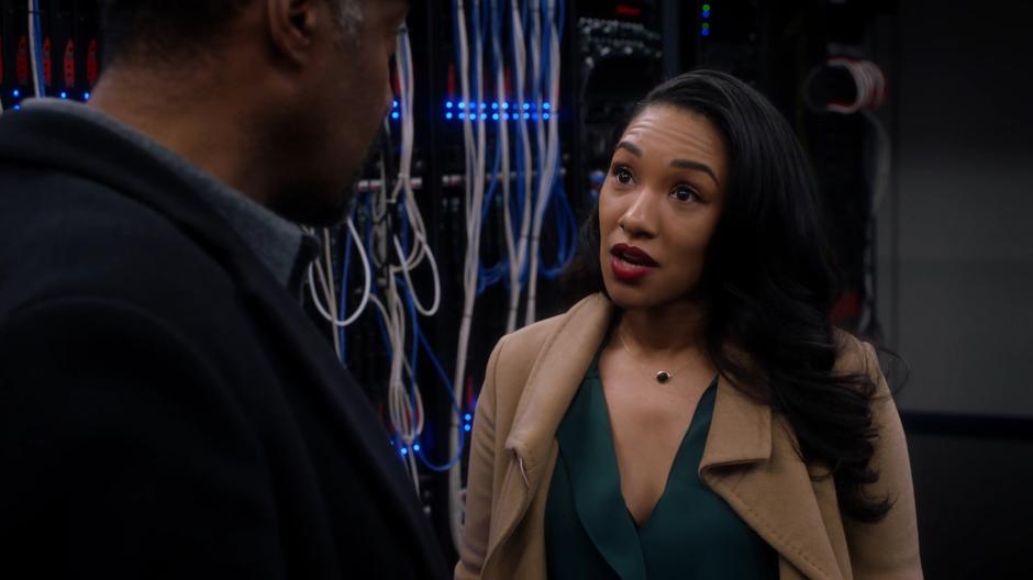 Iris tells Joe about what she learned from the employees about the stolen files.