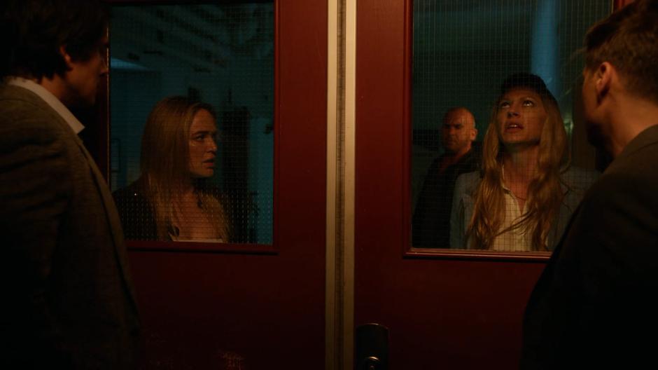 Sara, Mick, and Ava are trapped inside the school while Ray and Nate are outside.