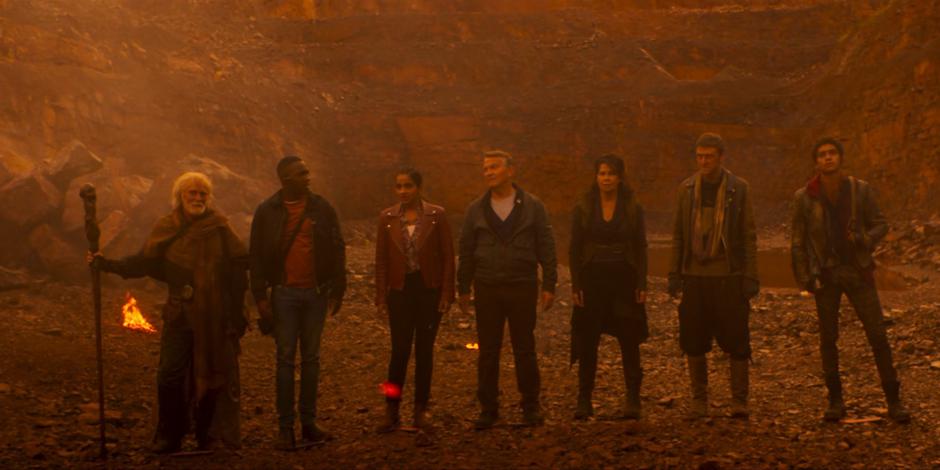 Ko Sharmus, Ryan, Yaz, Graham, Ravio, Yedlarmi, and Ethan decide what to do after arriving on the planet.