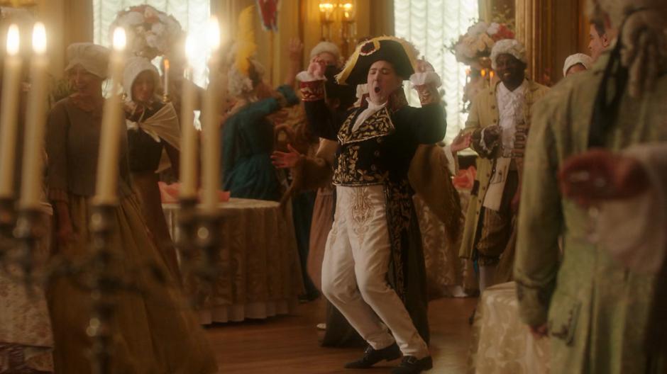 Napoleon tears it up on the dance floor.