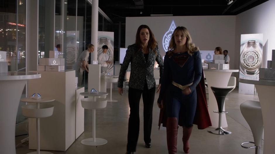 Kara tells Andrea to stay by her side at all times as they prepare to open the doors.