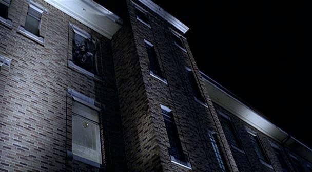 Max escapes the police department through an upstairs window.