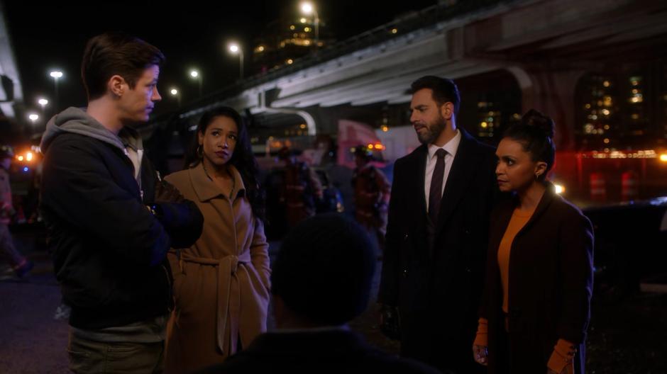 Barry and Iris talk to Chief Singh and Cecile about the accident.