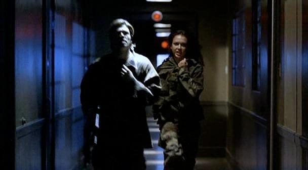 Max and Zack run through the Manticore hallways.