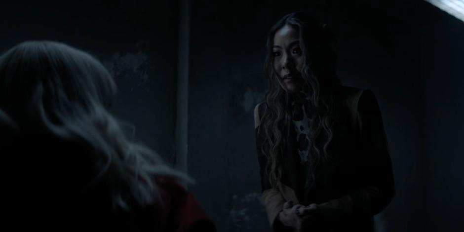 Mary thanks Alice for what she did taking the blame for the hunter's death.