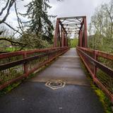 Photograph of Row River Trail Bridge.
