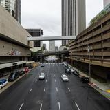 Photograph of Flower Street (between 4th & 5th).