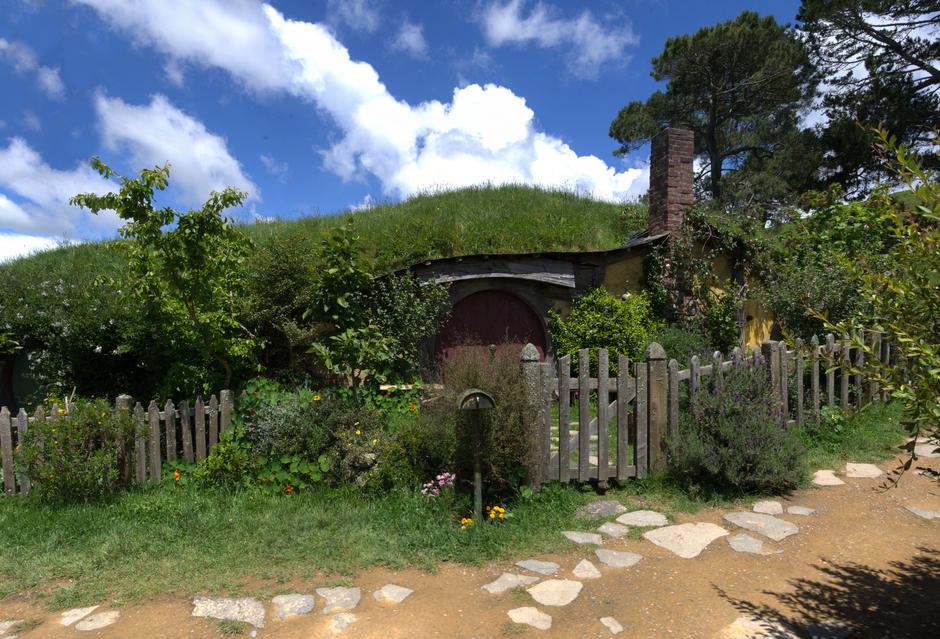 The Hobbit-hole where Sam and Rosie live at the end of The Return of the King.
