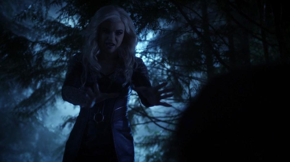 Killer Frost holds out her hands ready to kill Cisco.