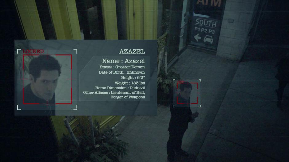 Azazel is visible leaving the restaurant on security footage.