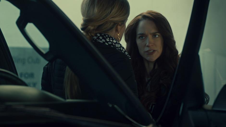 Wynonna yells at Lucado for putting Waverly in danger.