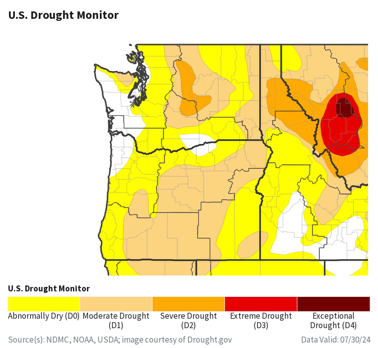 Click for Drought Monitor for the Pacific Northwest