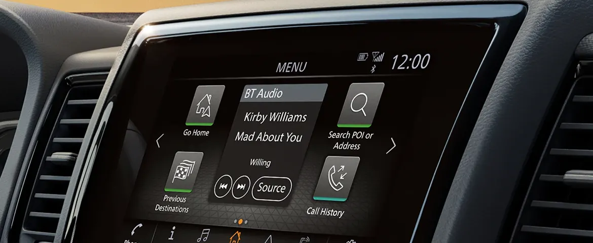 2022 Nissan Frontier Technology Touch screen inside the Frontier