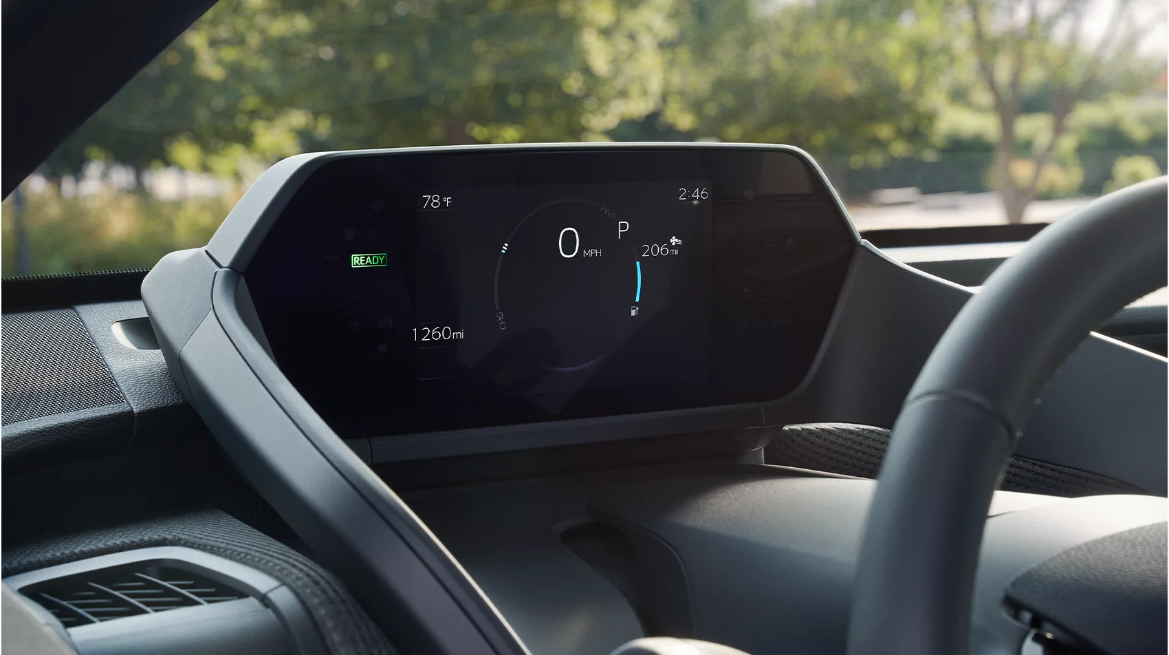 2023 Toyota bZ4X Modern Interior Dashboard view of the bZ4X