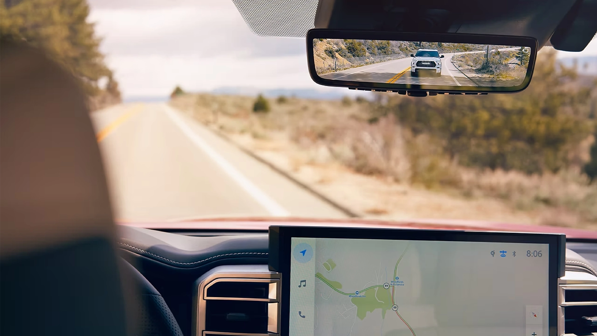 2023 Toyota Sequoia Technology The digital rearview mirror in a 2023 Toyota Sequoia Platinum