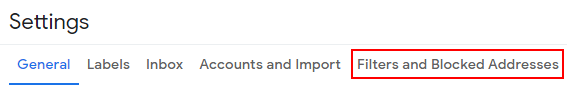 Gmail filters and blocked addresses