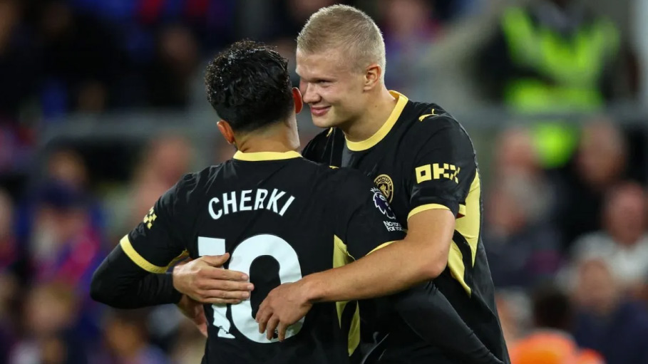 Manchester City Beats Crystal Palace 4-1 at Selhurst Park as Cherki and Haaland Shine