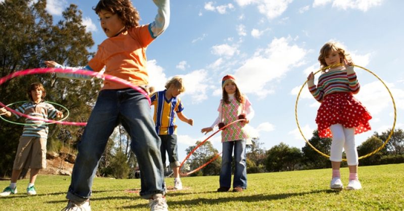 This is such a fun way to get kids moving their bodies outside