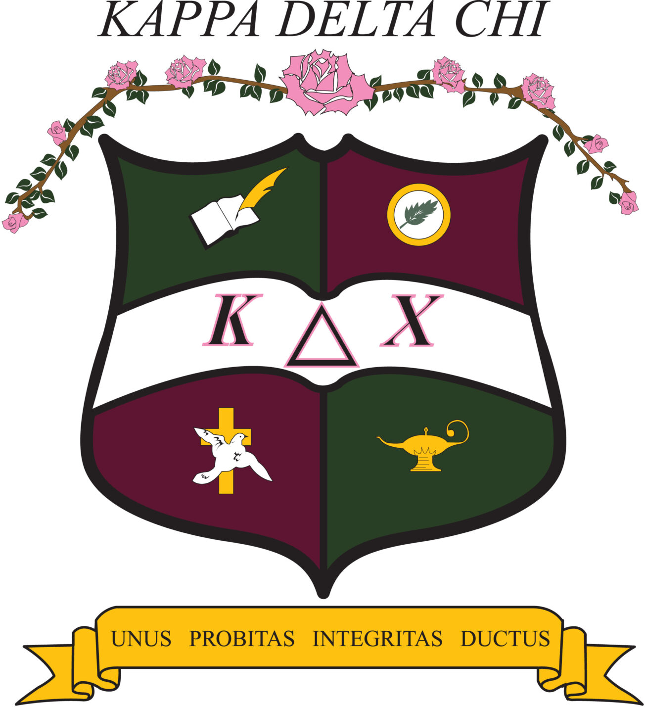 Kappa Delta Chi Sorority crest.